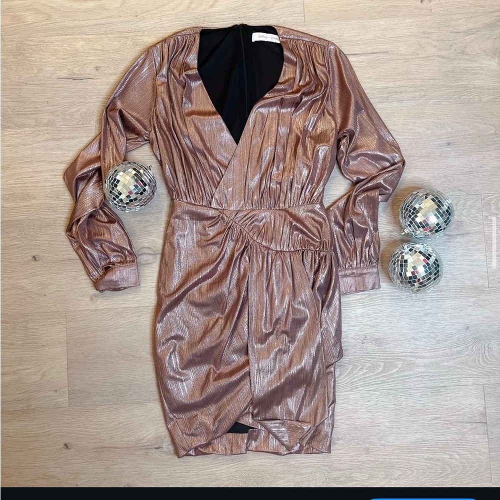 Scene Stealer Metallic Dress